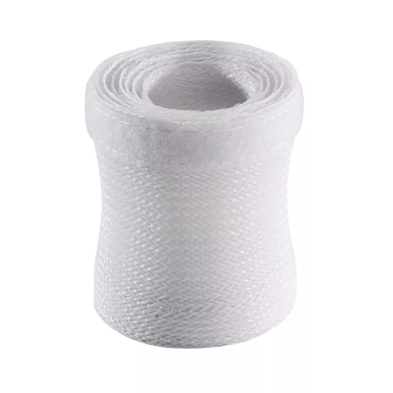 Kabelschlauch Gewebeschlauch – 1 m x 25 mm – Weiß – mit Klettverschluss Kabelschlauch Gewebeschlauch – 1 m x 25 mm – Weiß – mit Klettverschluss