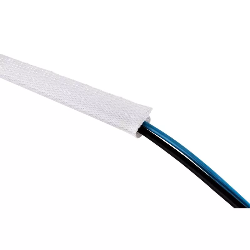 Kabelschlauch Gewebeschlauch – 1 m x 25 mm – Weiß – mit Klettverschluss Kabelschlauch Gewebeschlauch – 1 m x 25 mm – Weiß – mit Klettverschluss