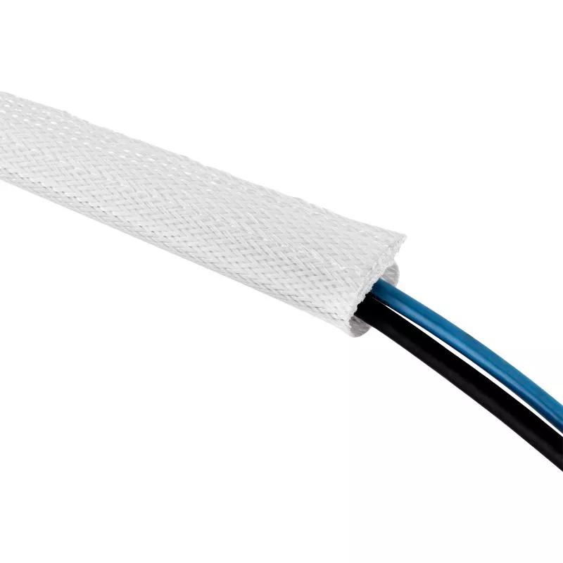 Kabelschlauch Gewebeschlauch – 1 m x 40 mm – Weiß – mit Klettverschluss Kabelschlauch Gewebeschlauch – 1 m x 40 mm – Weiß – mit Klettverschluss