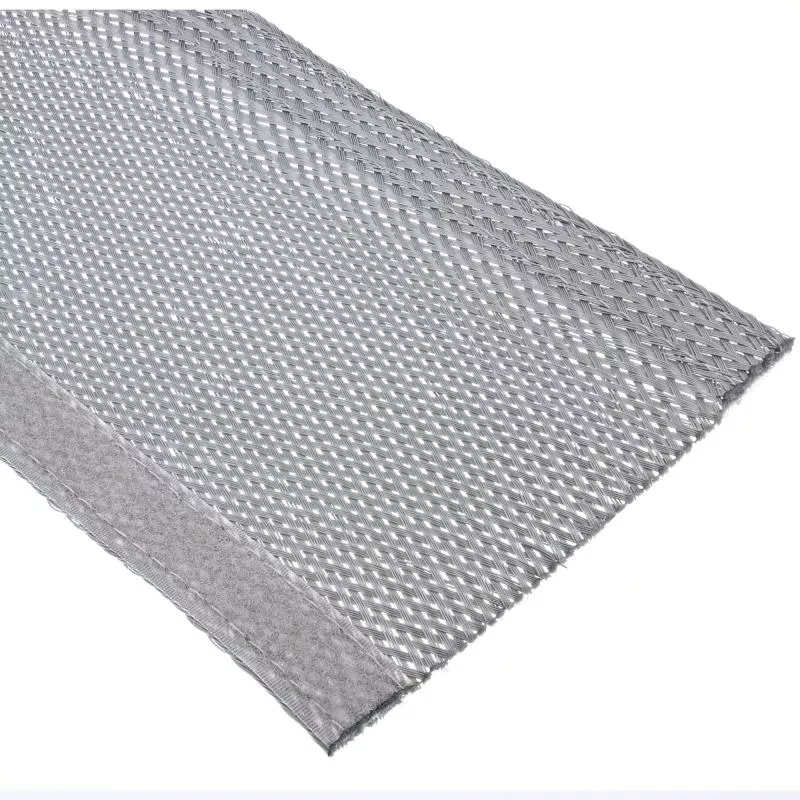 Kabelschlauch Gewebeschlauch mit Klettverschluss – 1 m x 40 mm – Grau