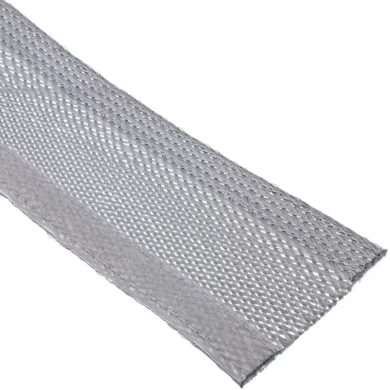 Kabelschlauch Gewebeschlauch – 1 m x 25 mm – Grau – mit Klettverschluss Kabelschlauch Gewebeschlauch – 1 m x 25 mm – Grau – mit Klettverschluss
