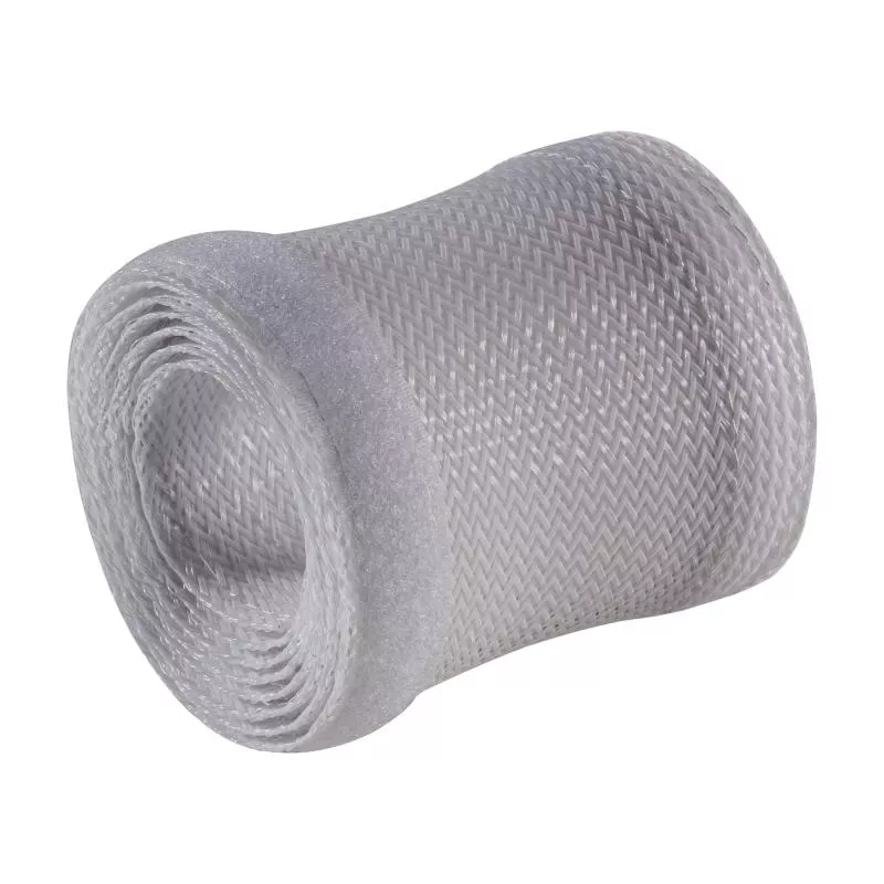 Kabelschlauch Gewebeschlauch – 1 m x 25 mm – Grau – mit Klettverschluss Kabelschlauch Gewebeschlauch – 1 m x 25 mm – Grau – mit Klettverschluss