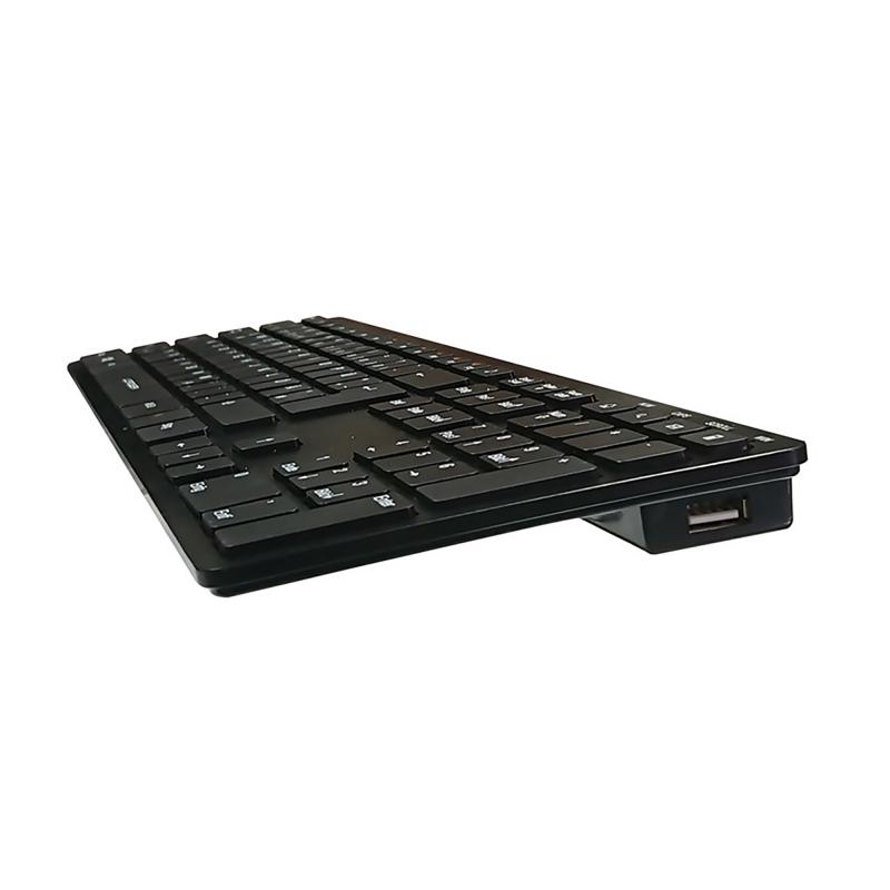 LC-Power LC-KEY-5B-ALU Aluminium-Tastatur im Slim-Design USB schwarz