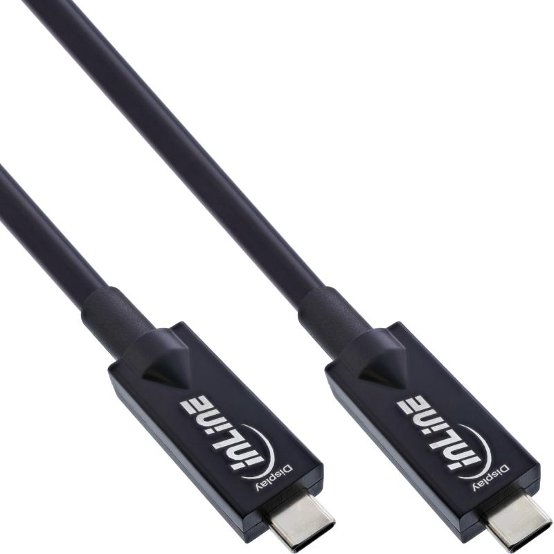 InLine® USB 3.2 Gen.2 AOC Kabel, USB-C Stecker/Stecker, schwarz