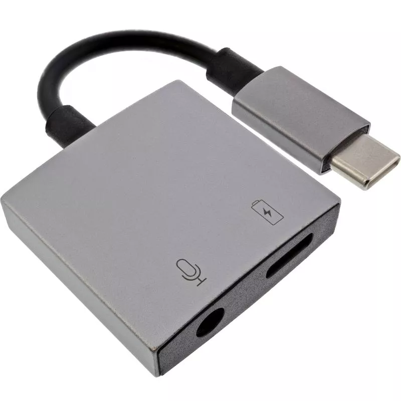 InLine® USB-C Audio Adapterkabel USB-C zu 3,5mm Buchse + PD 30W InLine® USB-C Audio Adapterkabel USB-C zu 3,5mm Buchse + PD 30W