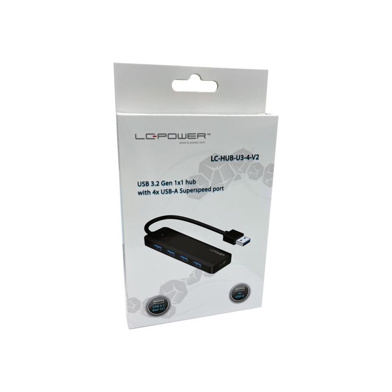LC-Power LC-HUB-U3-4-V2 USB 3.2 Gen.1x1 4-port USB-Hub