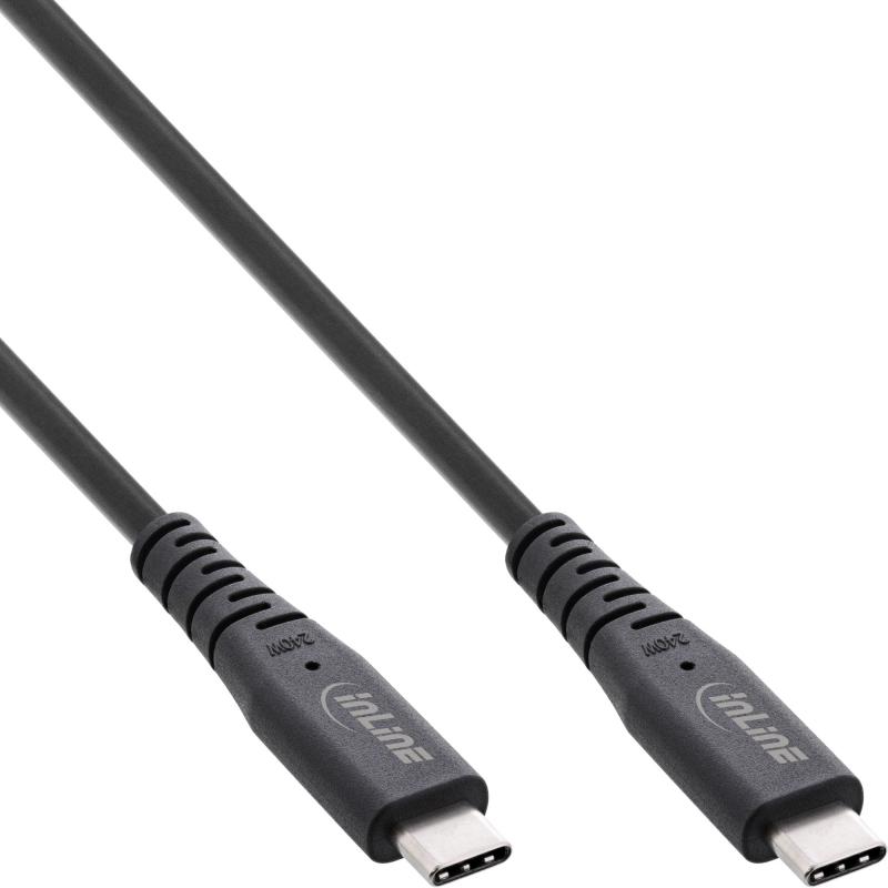 USB4 Kabel – USB-C Stecker/Stecker, 240W PD, 8K@60Hz, 40Gb/s, TPE, schwarz