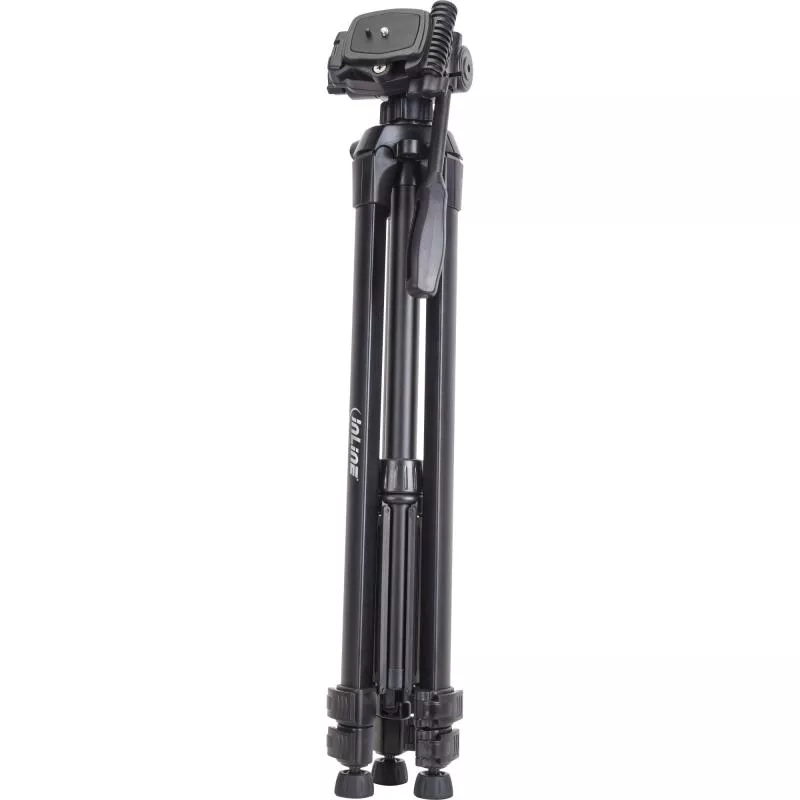 InLine® Stativ für Digitalkameras und Videokameras Aluminium schwarz Höhe max. 1,73m