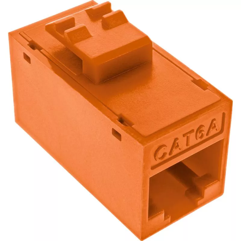 8er-Pack RJ45 Keystone-Module Cat.6A, ungeschirmt, Buchse/Buchse, Snap-In, orange 8er-Pack RJ45 Keystone-Module Cat.6A, ungeschirmt, Buchse/Buchse, Snap-In, orange