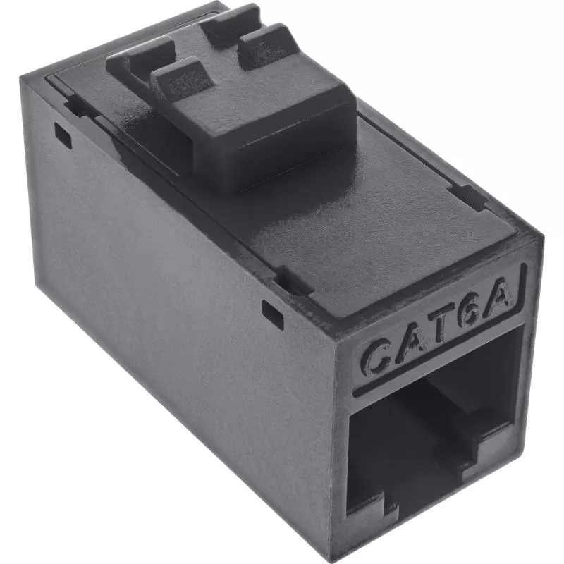 8er-Pack RJ45 Keystone-Module Cat.6A, ungeschirmt, Buchse/Buchse, Snap-In, schwarz 8er-Pack RJ45 Keystone-Module Cat.6A, ungeschirmt, Buchse/Buchse, Snap-In, schwarz