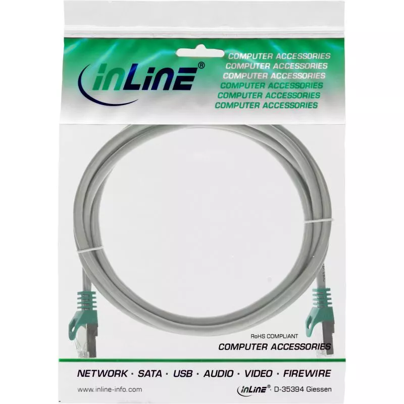 InLine® Patchkabel Cat.5e, Crossover, SF/UTP, PVC, Kupfer/Aluminium, AWG26, grau InLine® Patchkabel Cat.5e, Crossover, SF/UTP, PVC, Kupfer/Aluminium, AWG26, grau