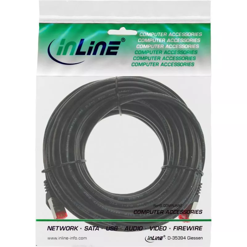 InLine® Patchkabel Cat.6, Crossover, S/FTP, PVC, Kupfer, AWG27, schwarz InLine® Patchkabel Cat.6, Crossover, S/FTP, PVC, Kupfer, AWG27, schwarz