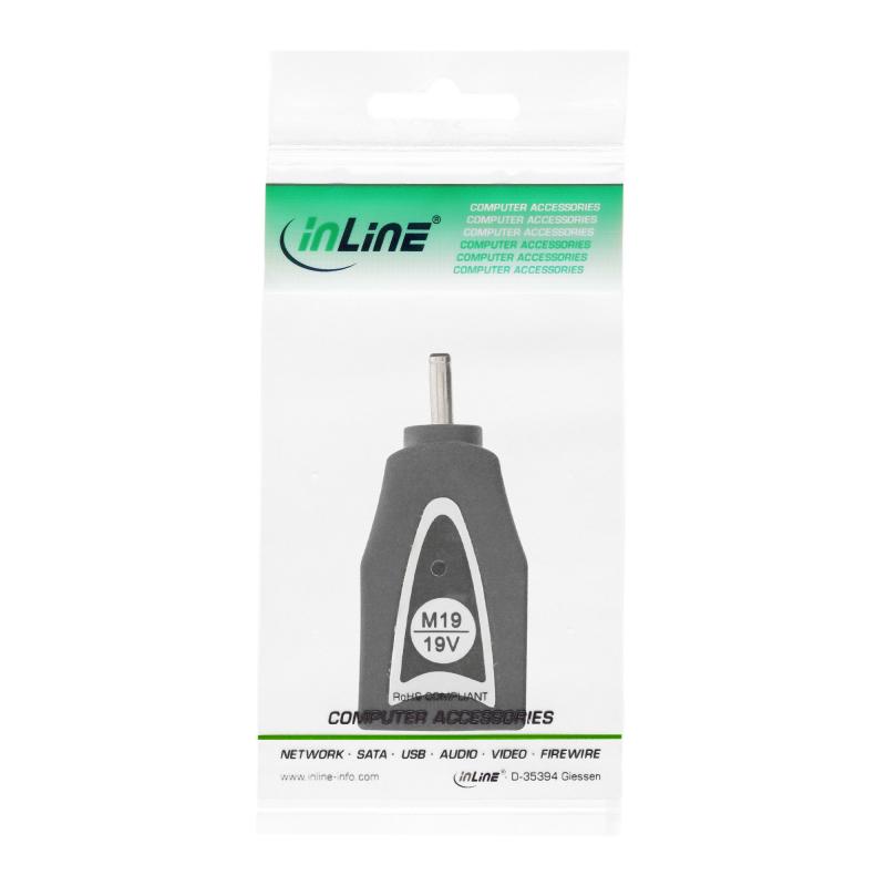 InLine® Wechselstecker M19 19V für Universal Netzteil 90W 120W schwarz