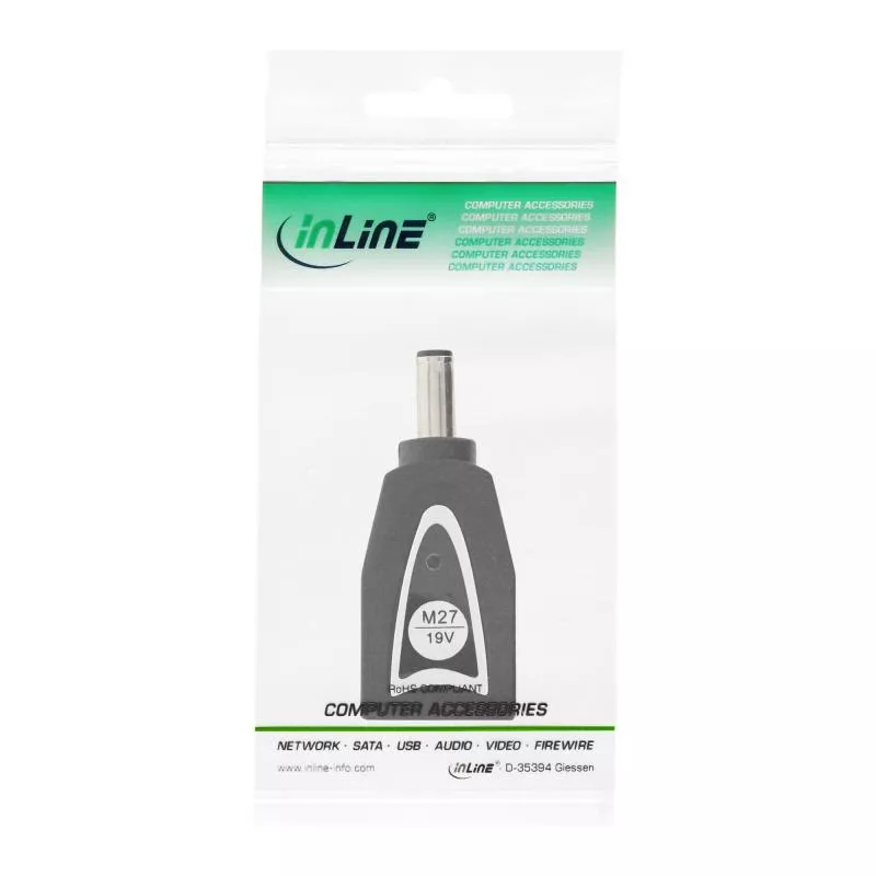 InLine® Wechselstecker M27 19V für Universal Netzteil 90W 120W schwarz