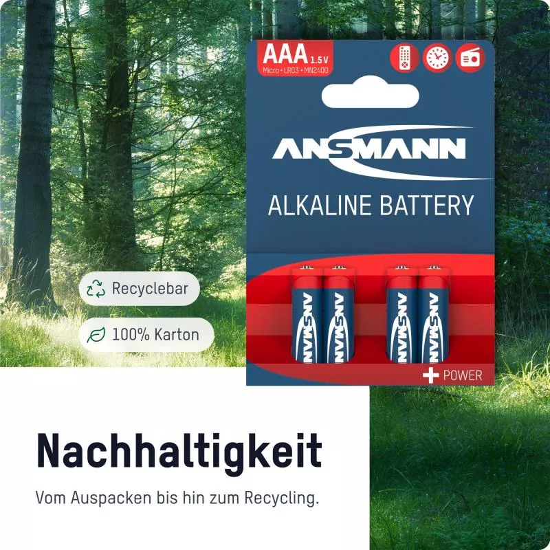 ANSMANN 5015563 RED Alkaline-Batterie, Mignon (AA), LR6, 4er Pack