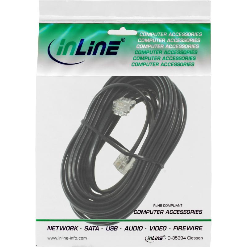 InLine® Modularkabel RJ11 Stecker / Stecker 4adrig 6P4C