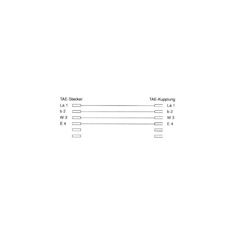 InLine® TAE-F Verlängerung TAE-F Stecker / Buchse