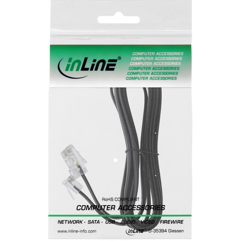 InLine® Modularkabel RJ45 zu RJ11 Stecker / Stecker 4adrig