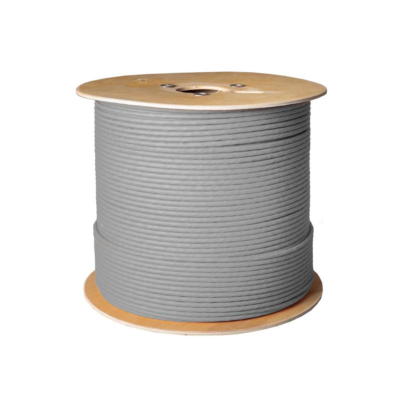Cat 5E Verlegekabel, F/UTP, AWG24, PVC, 100 MHz, Eca, Grau
