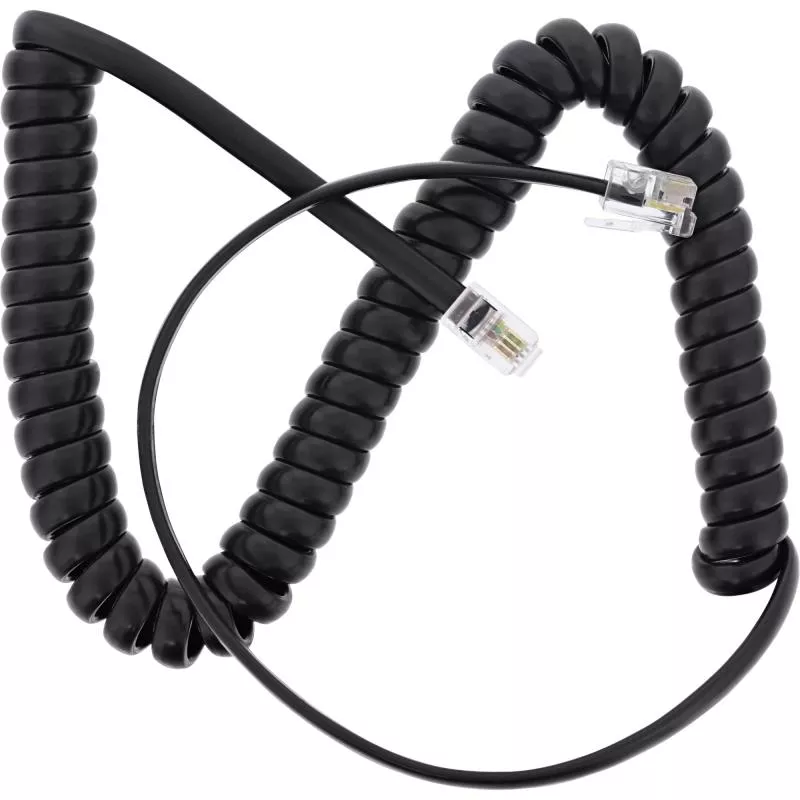 InLine® Hörer Spiralkabel RJ10 Stecker / Stecker schwarz max. 4m InLine® Hörer Spiralkabel RJ10 Stecker / Stecker schwarz max. 4m