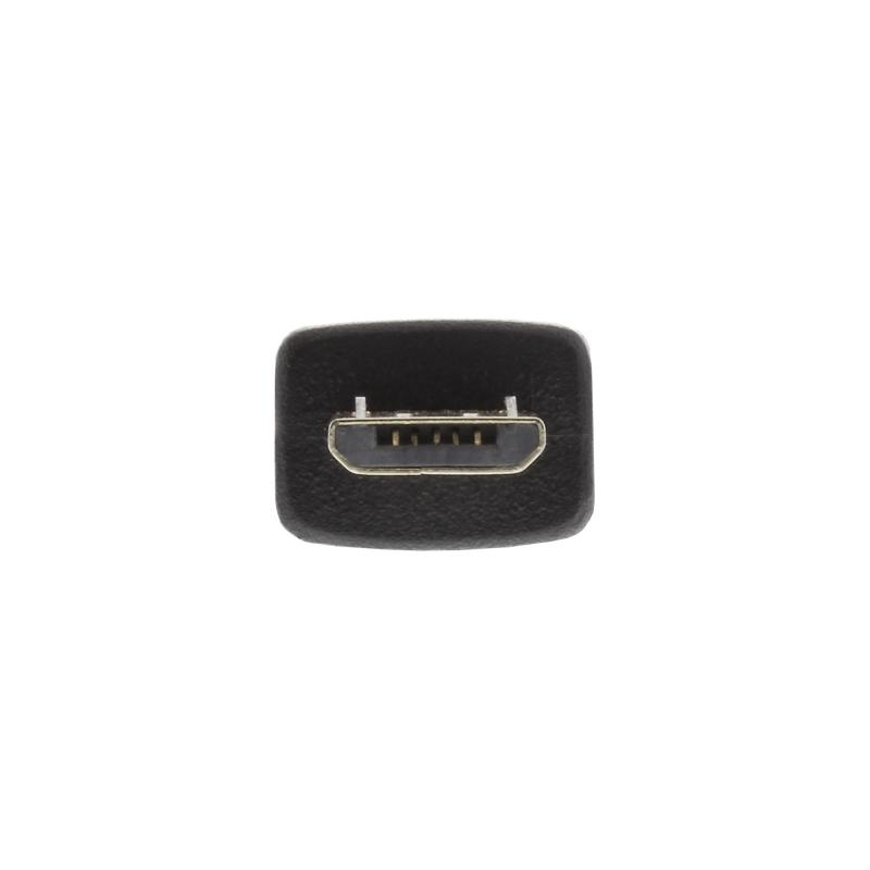 InLine® Micro-USB OTG Adapterkabel, Micro-B ST gewinkelt an USB A BU, 0,1m