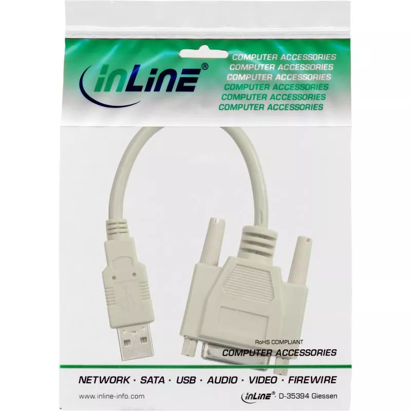 InLine® USB Adapter Kabel USB Stecker A auf 15pol Buchse