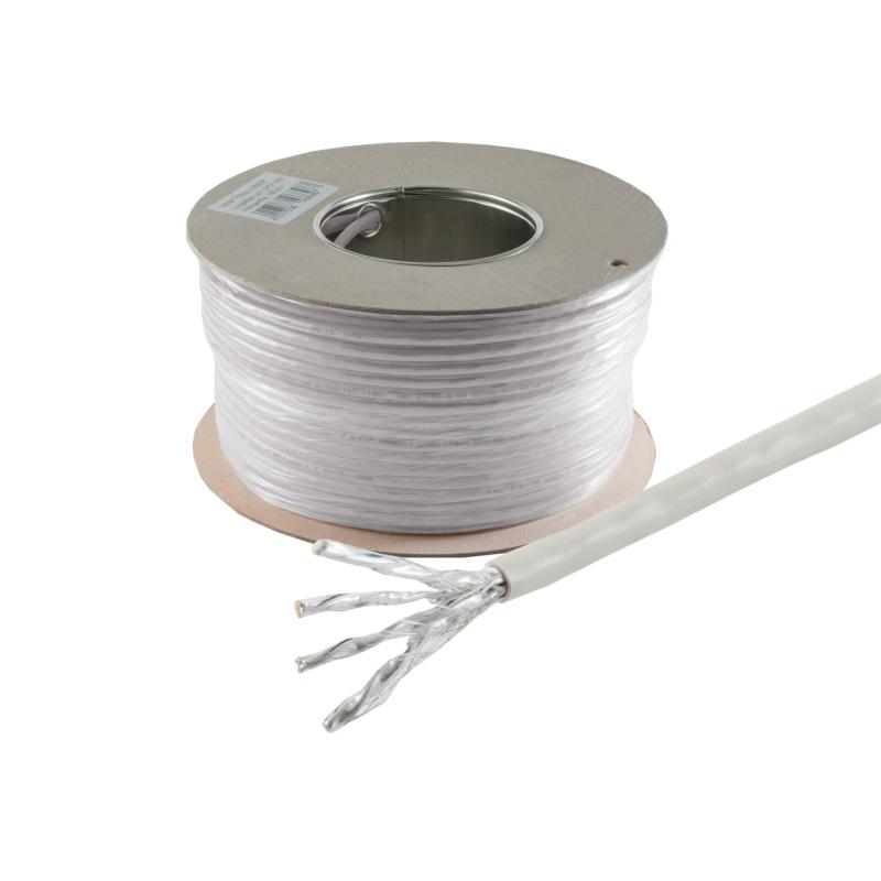Cat 6 Verlegekabel, S/FTP, AWG24, LSZH, 250 MHz, Eca, Grau