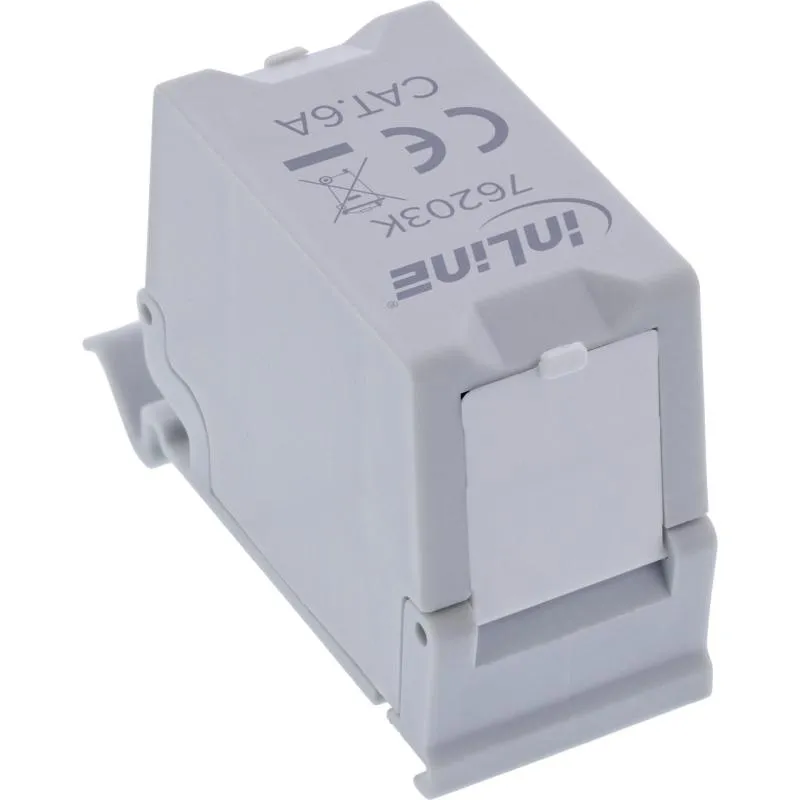 Cat.6A RJ45 Doppelkupplung für Hutschiene – 10G-tauglich, geschirmt