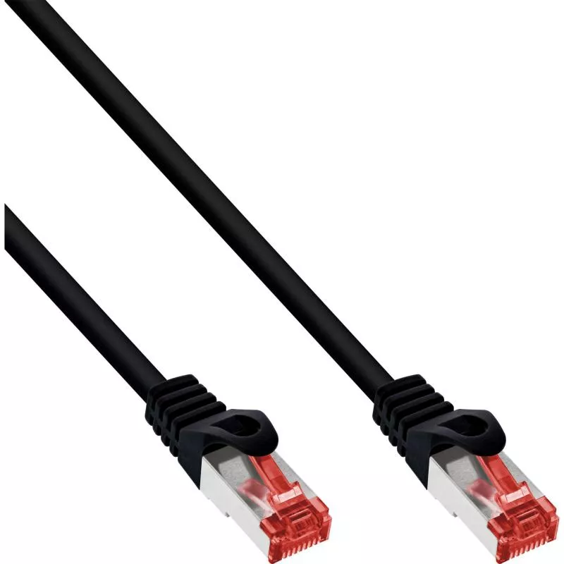 Cat.6 Patchkabel S/FTP, 2 m, schwarz – InLine 76402S