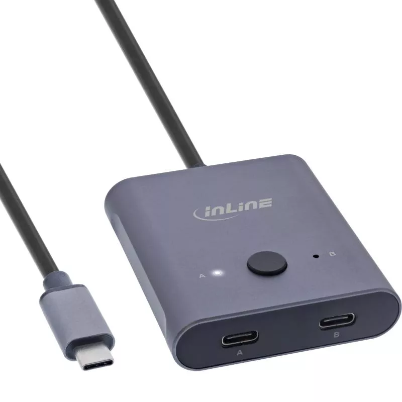 USB-C Switch – Bidirektionaler Umschalter, 10Gb/s, 100W USB-C Switch – Bidirektionaler Umschalter, 10Gb/s, 100W
