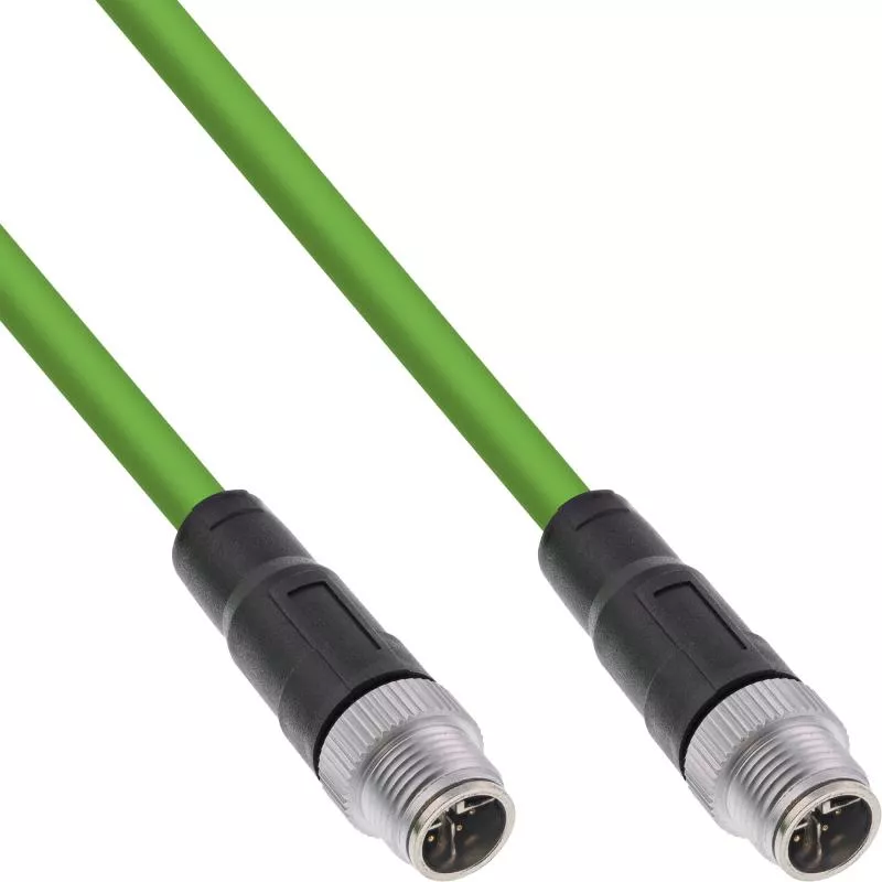 Industrie Netzwerkkabel M12 8-Pin X-kodiert – Cat 6A Verbindungskabel, PUR