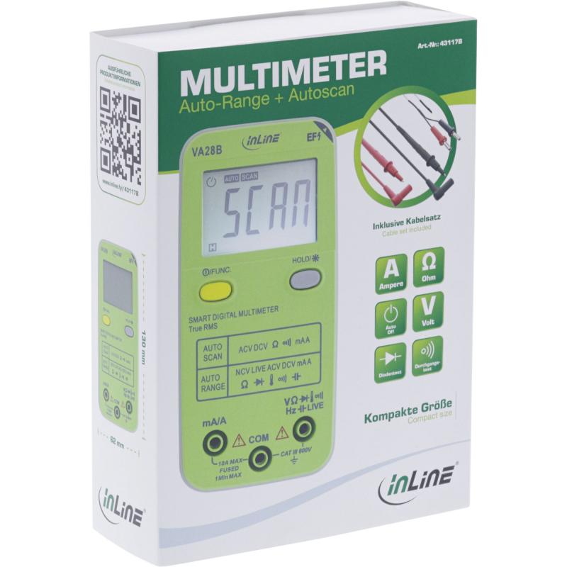 InLine® Multimeter mit Auto-Range und Autoscan, Pocketformat InLine® Multimeter mit Auto-Range und Autoscan, Pocketformat