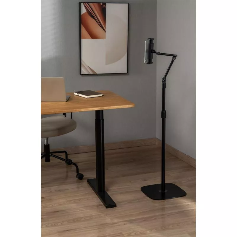 InLine® Tablet Halterung mit Bodenplatte aus Metall, bis 12,9", schwarz