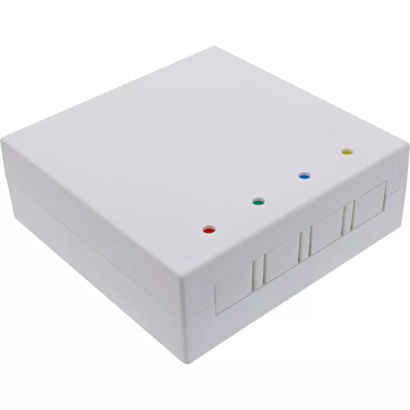 LWL Leerbox – Aufputz, für bis zu 4x LC Duplex / 4x SC Simplex, 80mm, weiß
