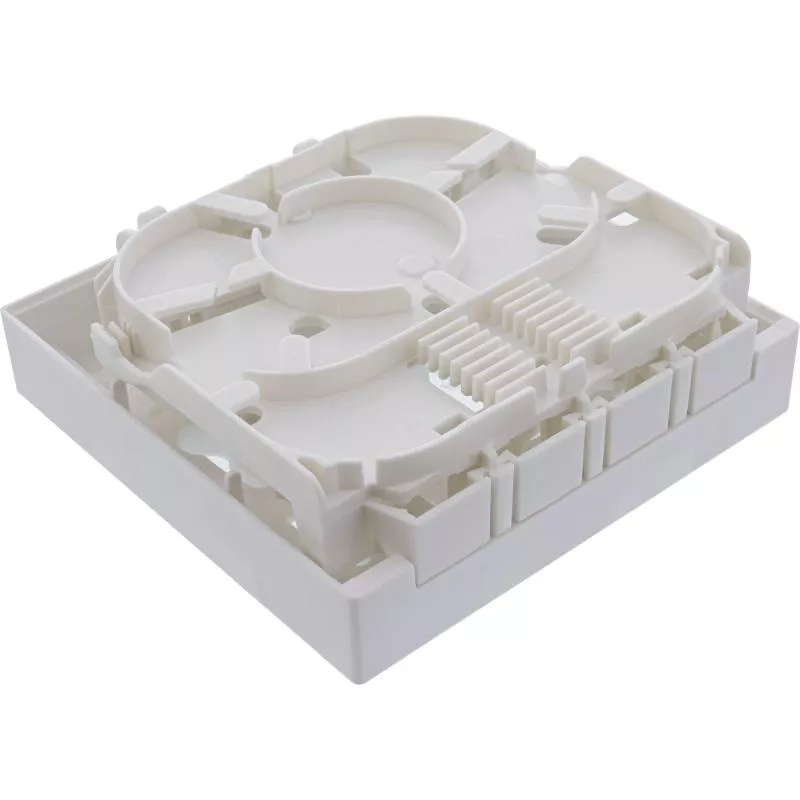 LWL Leerbox – Aufputz, für bis zu 4x LC Duplex / 4x SC Simplex, 80mm, weiß