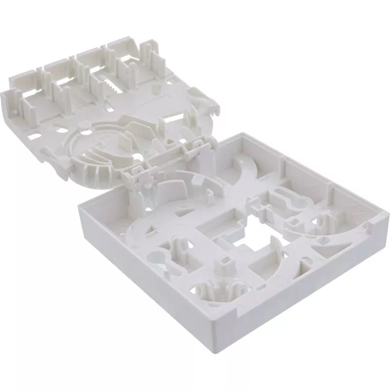 LWL Leerbox – Aufputz, für bis zu 4x LC Duplex / 4x SC Simplex, 80mm, weiß