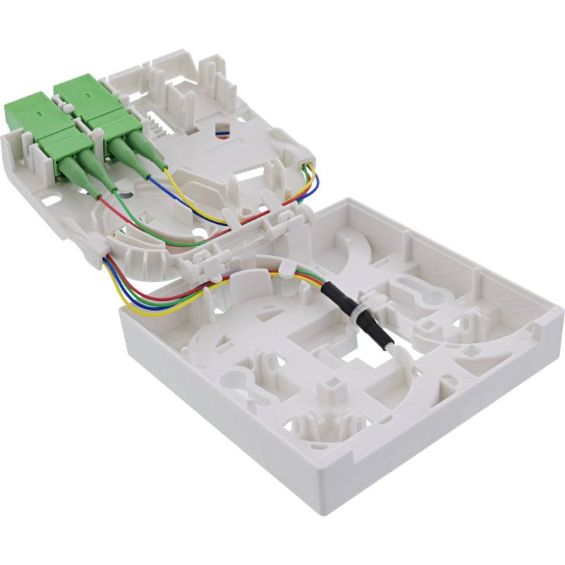 LWL Anschlussbox vorkonfektioniert – 4x LC/APC 9/125µm, 40m