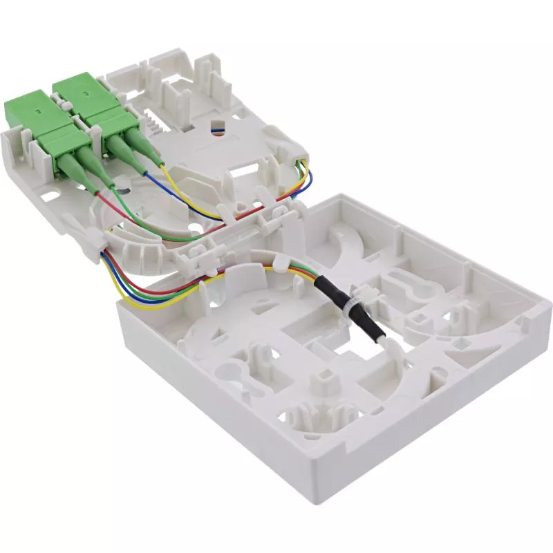 LWL Anschlussbox vorkonfektioniert – 4x LC/APC 9/125µm, 40m
