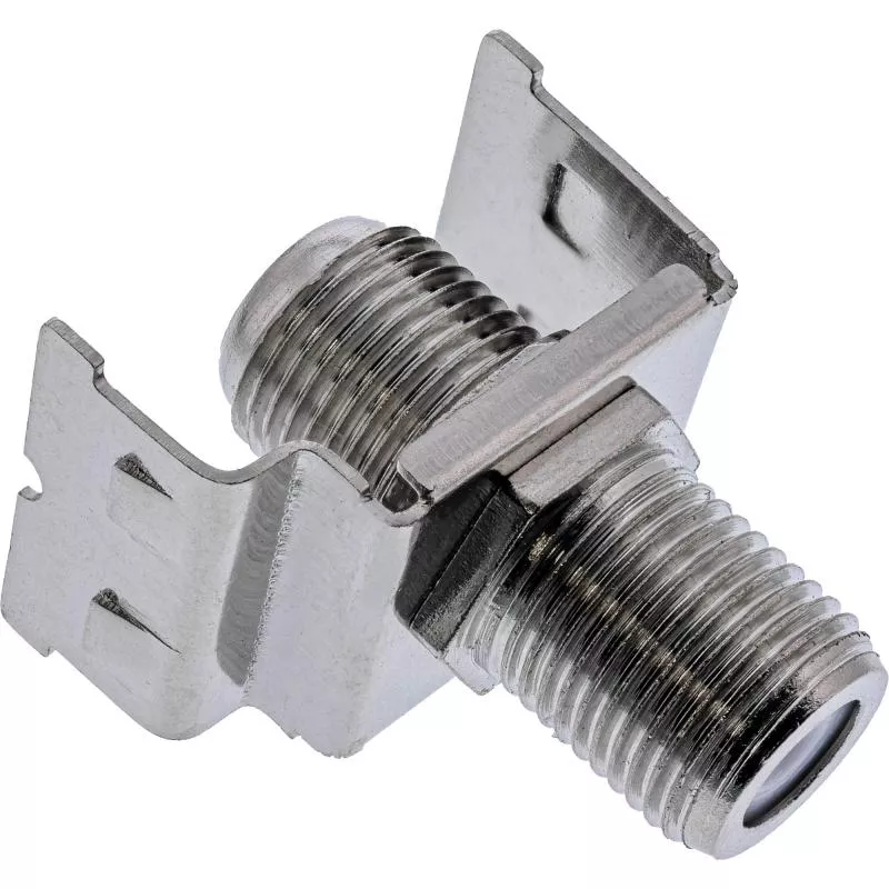 Keystone SAT-Kupplung mit F-Buchsen – Snap-In Metallausführung Keystone SAT-Kupplung mit F-Buchsen – Snap-In Metallausführung