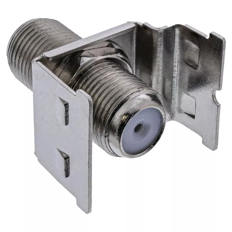 Keystone SAT-Kupplung mit F-Buchsen – Snap-In Metallausführung Keystone SAT-Kupplung mit F-Buchsen – Snap-In Metallausführung