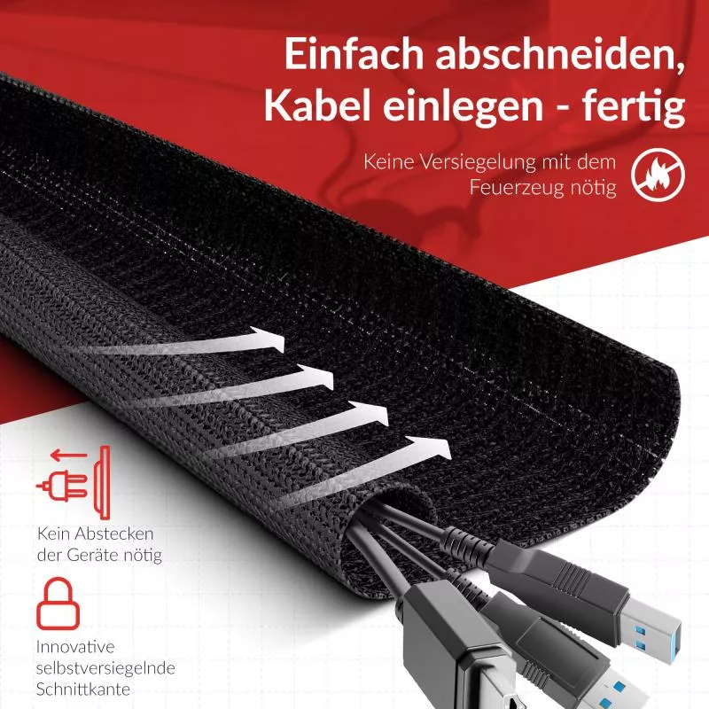 Label-The-Cable PRO 5111, LTC PRO CABLE TUBE 10mm Kabelschlauch 25m Label-The-Cable PRO 5111, LTC PRO CABLE TUBE 10mm Kabelschlauch 25m