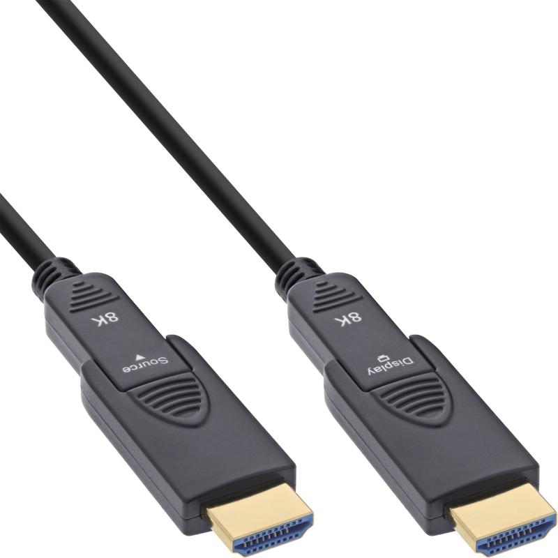 InLine® HDMI AOC Kabel, Ultra High Speed HDMI, 8K4K, Stecker abnehmbar