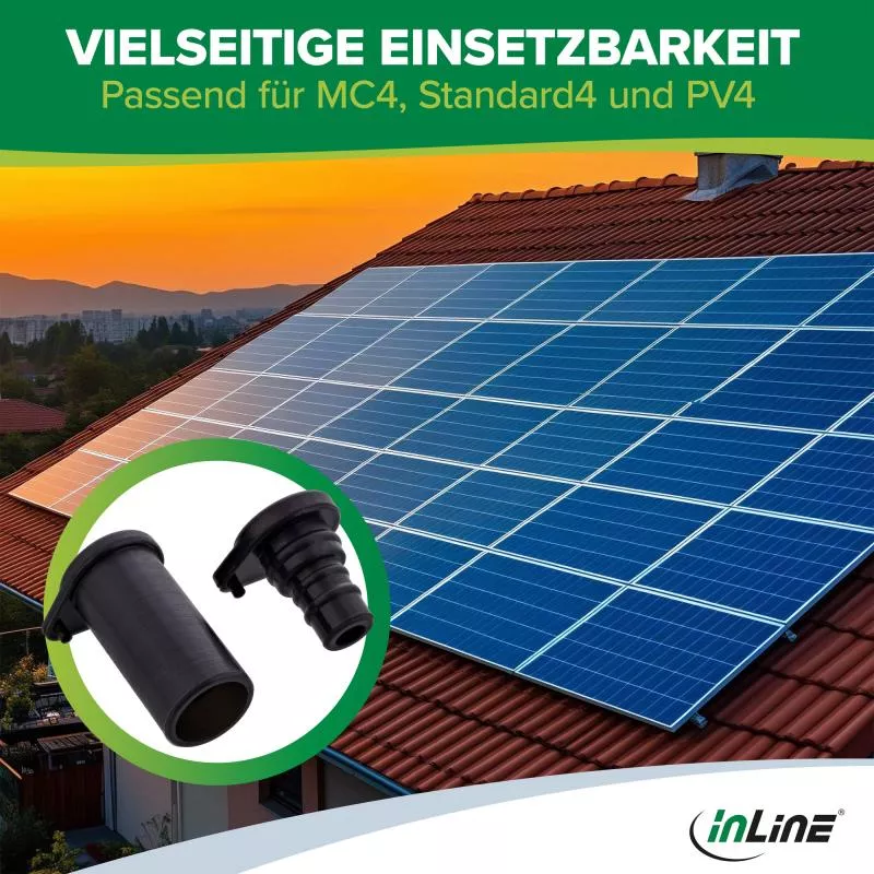 Staubschutzkappen für MC4/PV4 Solarstecker – 10er Set (Stecker + Buchse) Staubschutzkappen für MC4/PV4 Solarstecker – 10er Set (Stecker + Buchse)