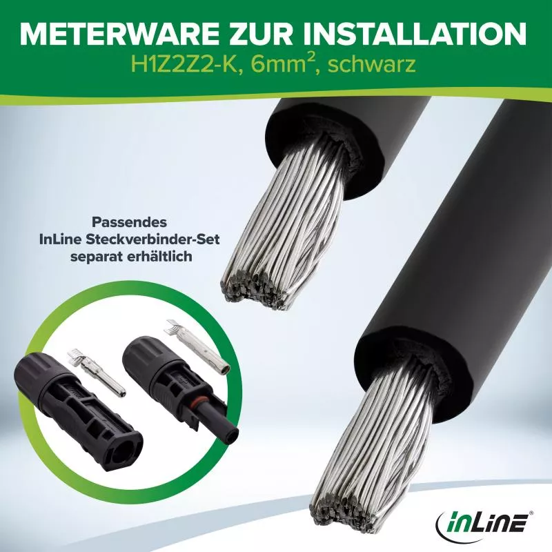 Solarkabel H1Z2Z2-K 6mm² (25 m, Schwarz)