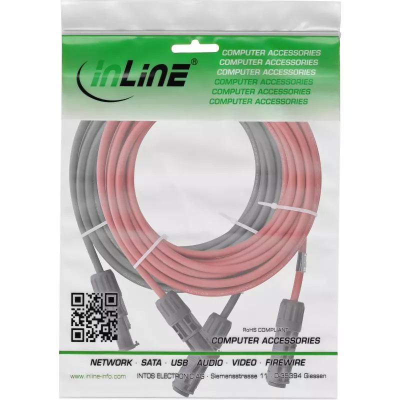 Solarkabel Verlängerung 6 mm² (2×12,5 m, Schwarz/Rot)