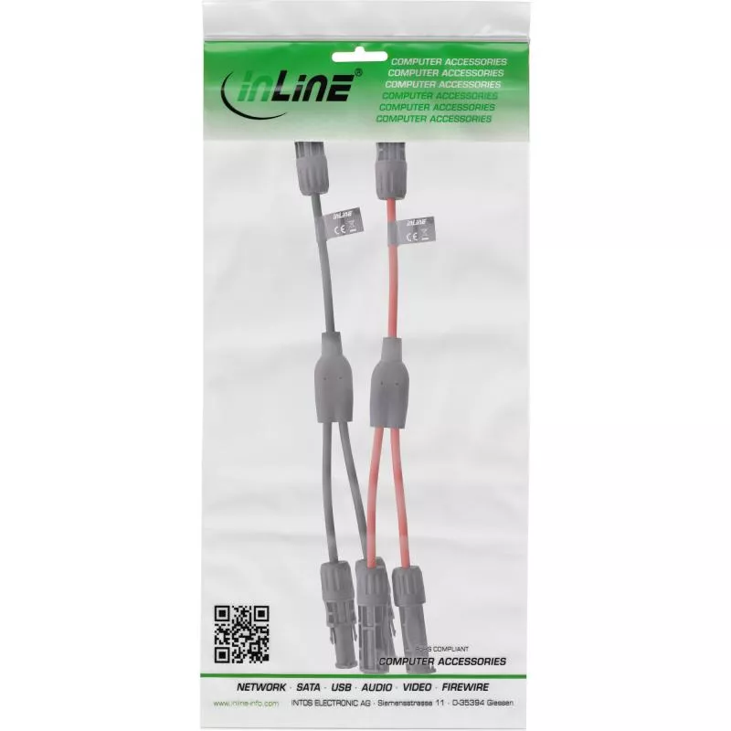 Solarkabel Y-Verteiler 2-fach Set (2×0,36 m, Schwarz/Rot, 4 mm²) Solarkabel Y-Verteiler 2-fach Set (2×0,36 m, Schwarz/Rot, 4 mm²)