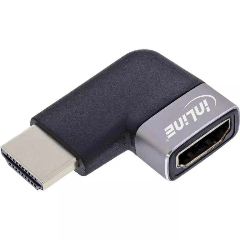 HDMI Adapter – 90° gewinkelt (links), HDMI A Stecker auf Buchse, 8K UHD
