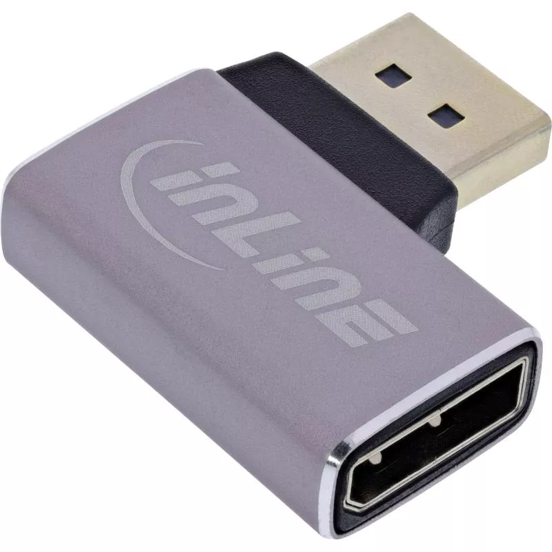DisplayPort 1.4 Adapter – Stecker auf Buchse, 90° rechts, 8K UHD DisplayPort 1.4 Adapter – Stecker auf Buchse, 90° rechts, 8K UHD