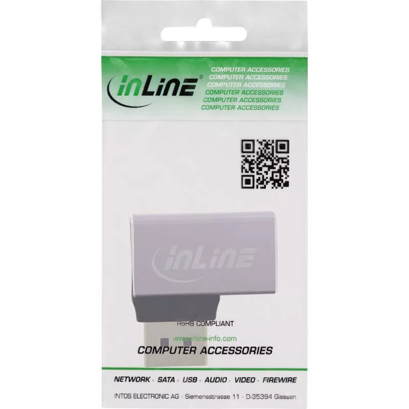DisplayPort 1.4 Adapter – Stecker auf Buchse, 90° links, 8K UHD