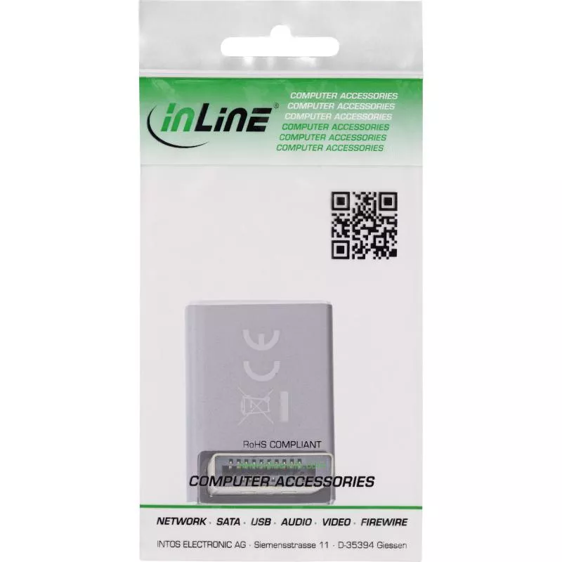 DisplayPort 1.4 Adapter – Stecker auf Buchse, 90° oben, 8K UHD